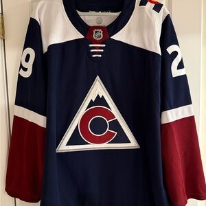 Nathan MacKinnon Colorado Avalanche home alternate jersey - Adidas Primegreen
